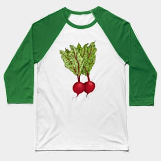 Beets Illustration Vintage Style Baseball T-Shirt